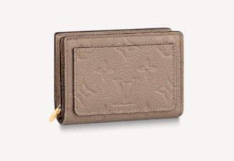 Louis Vuitton Original Monogram Empreinte CLEA WALLET M80152 Tourterelle Beige