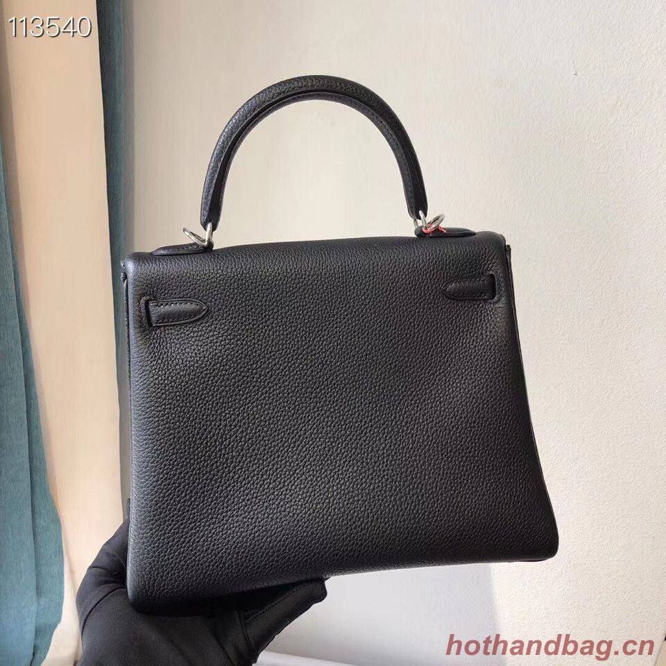 Hermes Kelly 28cm Shoulder Bags Togo Leather KL28 Black Hermes Kelly 28cm Shoulder Bags Togo Leather KL28 Black