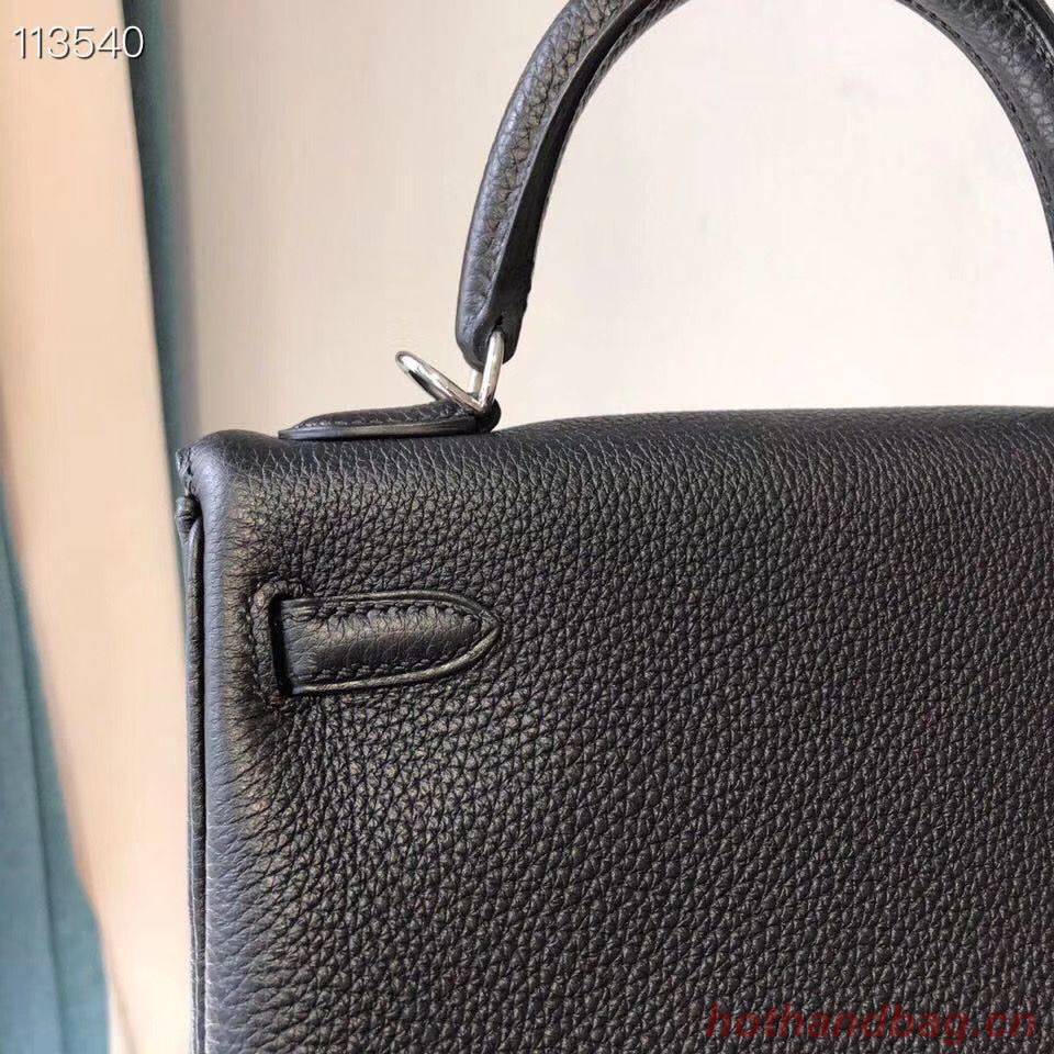Hermes Kelly 28cm Shoulder Bags Togo Leather KL28 Black Hermes Kelly 28cm Shoulder Bags Togo Leather KL28 Black