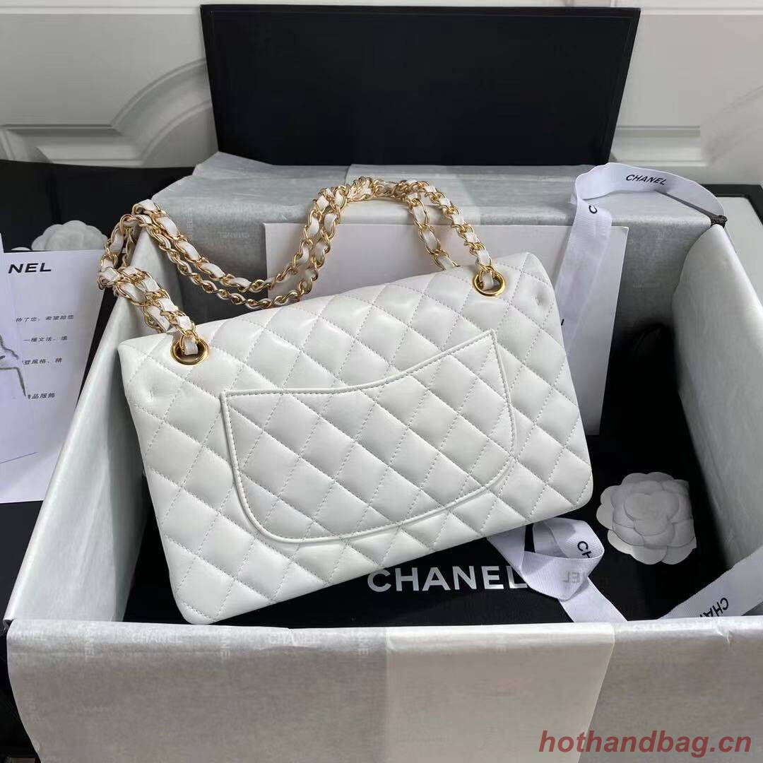 Chanel 2.55 Series Flap Bag Original Sheepskin Leather A1112 White Chanel 2.55 Series Flap Bag Original Sheepskin Leather A1112 White