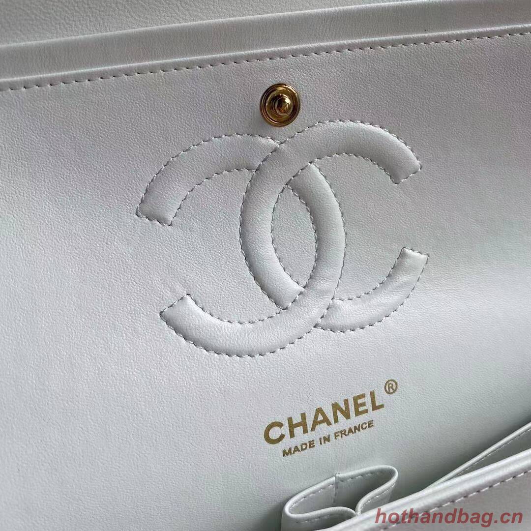 Chanel 2.55 Series Flap Bag Original Sheepskin Leather A1112 White Chanel 2.55 Series Flap Bag Original Sheepskin Leather A1112 White