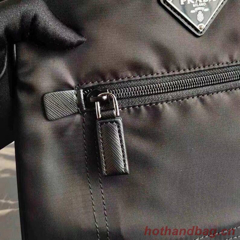 Prada Re-Nylon and Saffiano leather shoulder bag VA0716 black Prada Re-Nylon and Saffiano leather shoulder bag VA0716 black