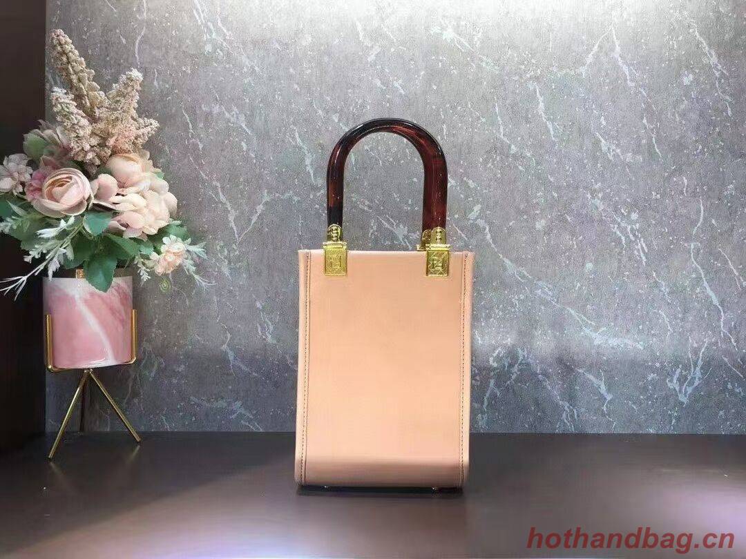 FENDI MINI SUNSHINE SHOPPER leather mini-bag 8BS051ABV pink FENDI MINI SUNSHINE SHOPPER leather mini-bag 8BS051ABV pink