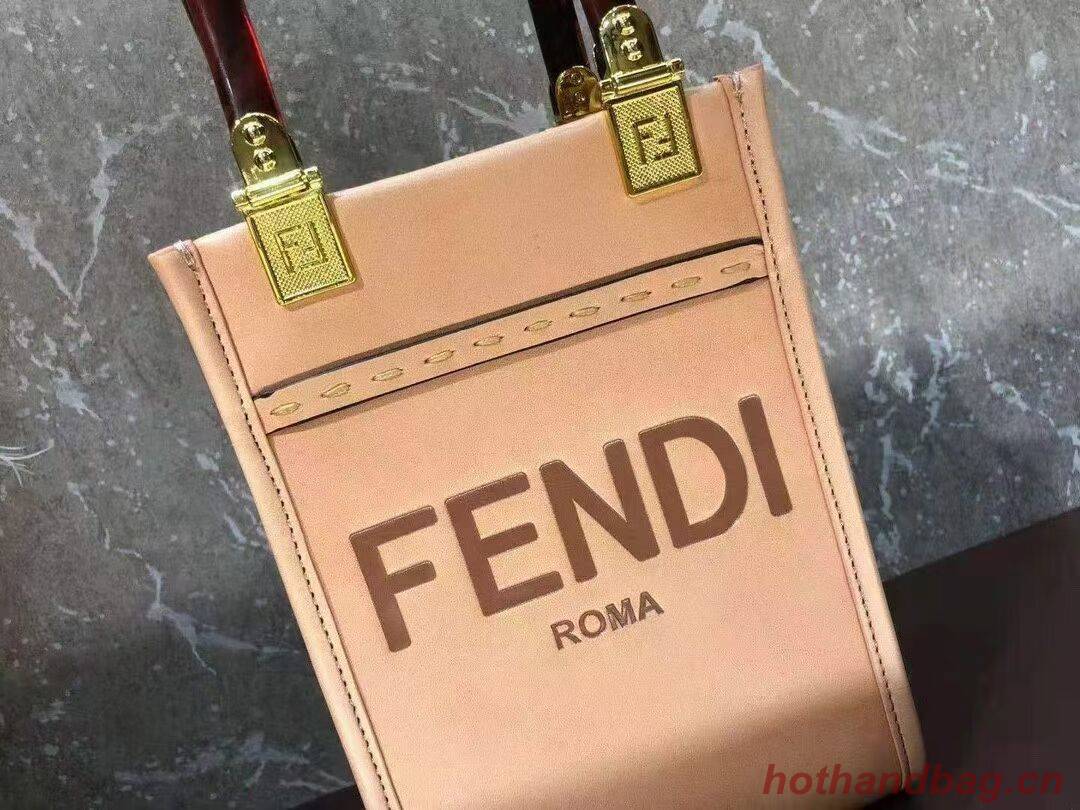 FENDI MINI SUNSHINE SHOPPER leather mini-bag 8BS051ABV pink FENDI MINI SUNSHINE SHOPPER leather mini-bag 8BS051ABV pink