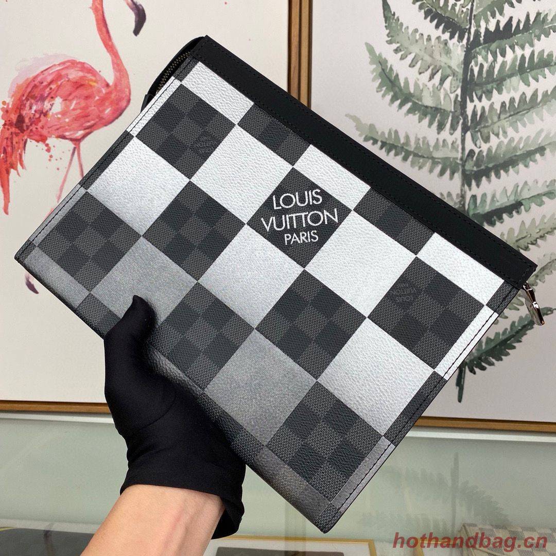 Louis Vuitton Damier Graphite Giant POCHETTE VOYAGE N60412 Black&White Louis Vuitton Damier Graphite Giant POCHETTE VOYAGE N60412 Black&White