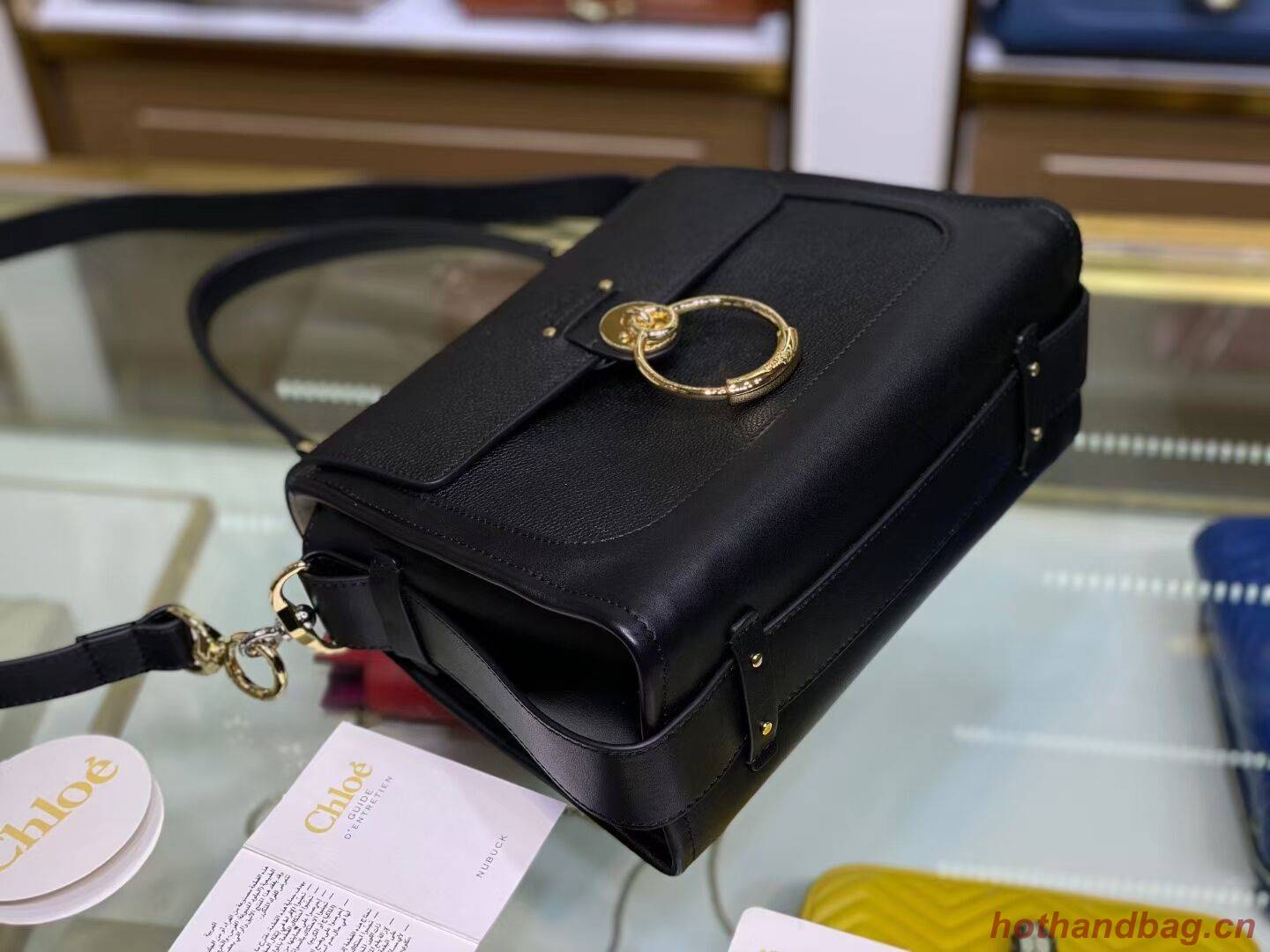 Chloe Original Calfskin Leather Bag C1142L Black Chloe Original Calfskin Leather Bag C1142L Black