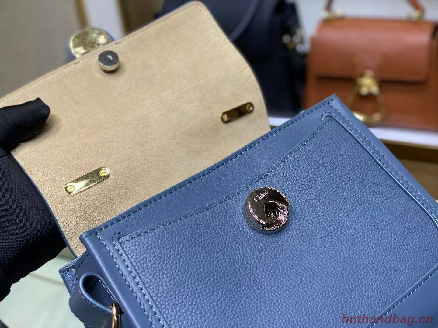 Chloe Original Calfskin Leather Bag C1143S blue Chloe Original Calfskin Leather Bag C1143S blue