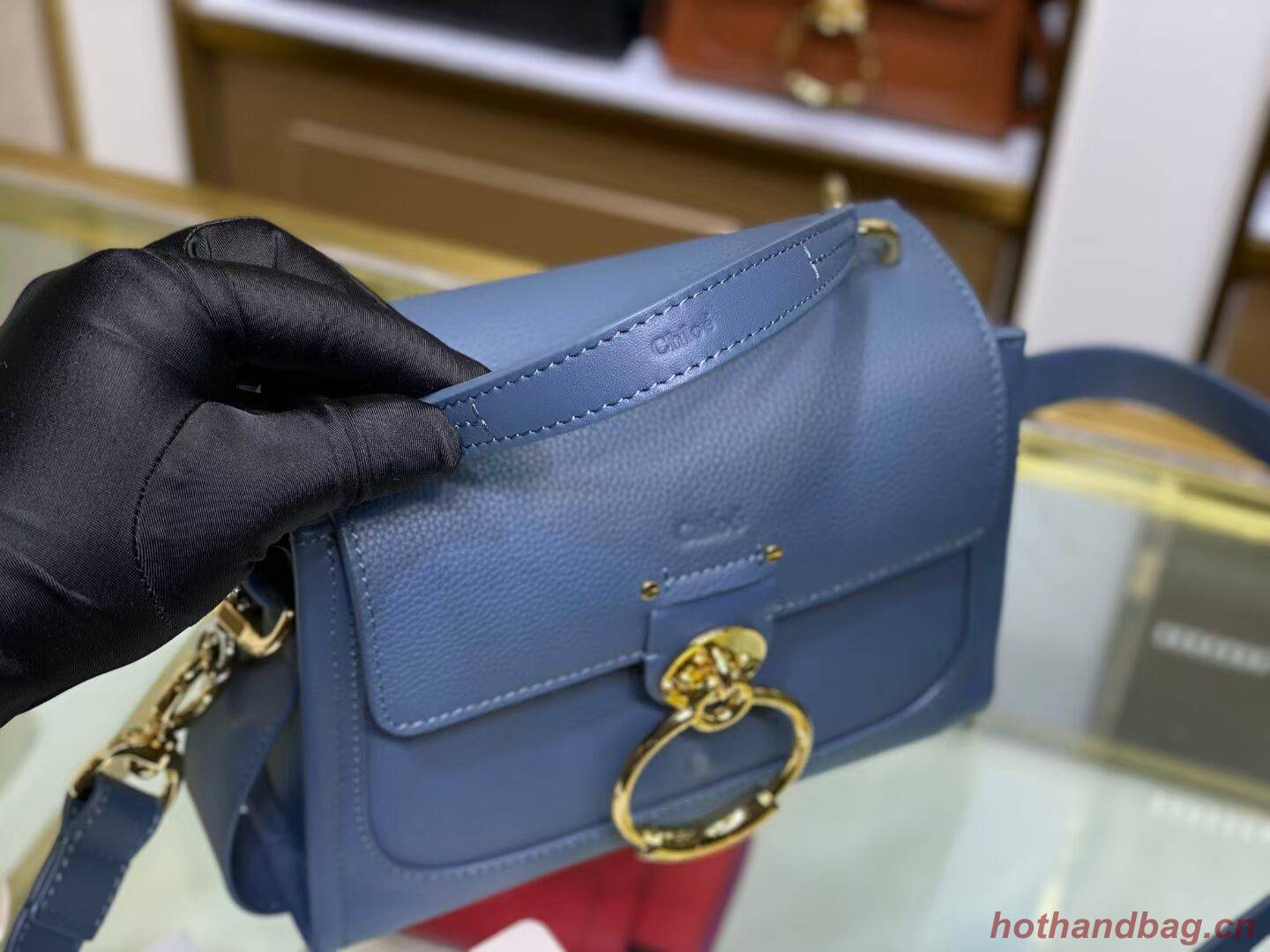 Chloe Original Calfskin Leather Bag C1143S blue Chloe Original Calfskin Leather Bag C1143S blue
