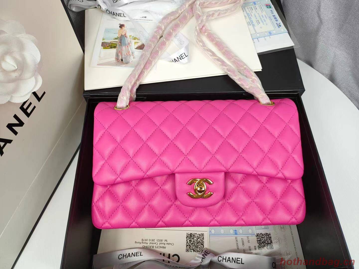 Chanel Shoulder Flap Bag Original Sheepskin leather A1112 Pink Chanel Shoulder Flap Bag Original Sheepskin leather A1112 Pink