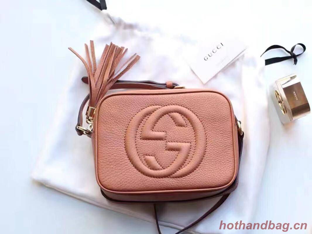 Gucci Soho Calfskin Leather Disco Bag 308364 Rose Beige Gucci Soho Calfskin Leather Disco Bag 308364 Rose Beige