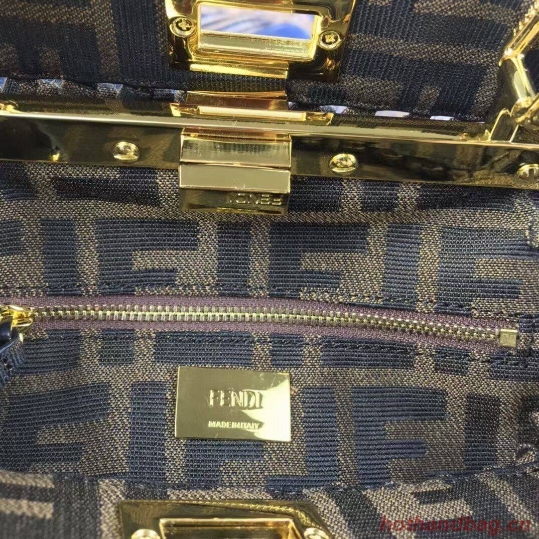 Fendi PEEKABOO ISEEU Weave Bag F6363 brown Fendi PEEKABOO ISEEU Weave Bag F6363 brown