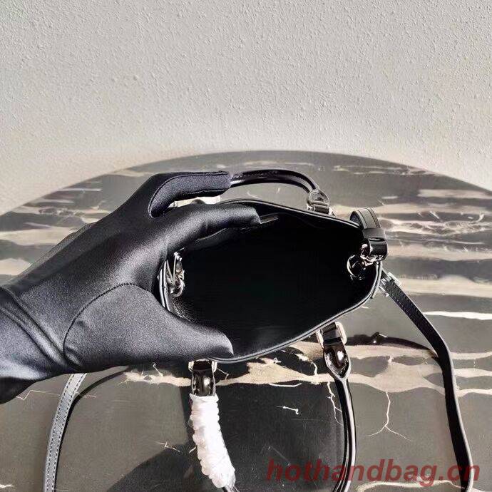 Prada Small brushed leather tote 1AD331 black Prada Small brushed leather tote 1AD331 black