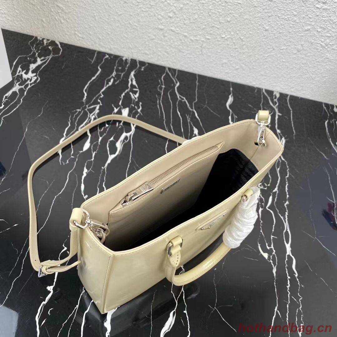 Prada brushed leather tote 1BA330 Biscuits Prada brushed leather tote 1BA330 Biscuits