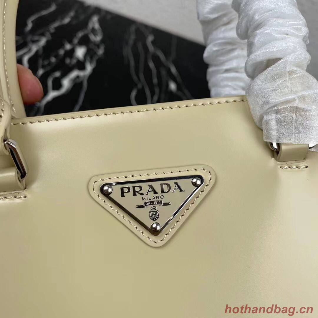 Prada brushed leather tote 1BA330 Biscuits Prada brushed leather tote 1BA330 Biscuits