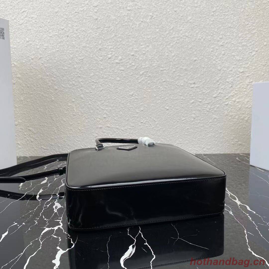 Prada brushed leather tote 1BA330 black Prada brushed leather tote 1BA330 black