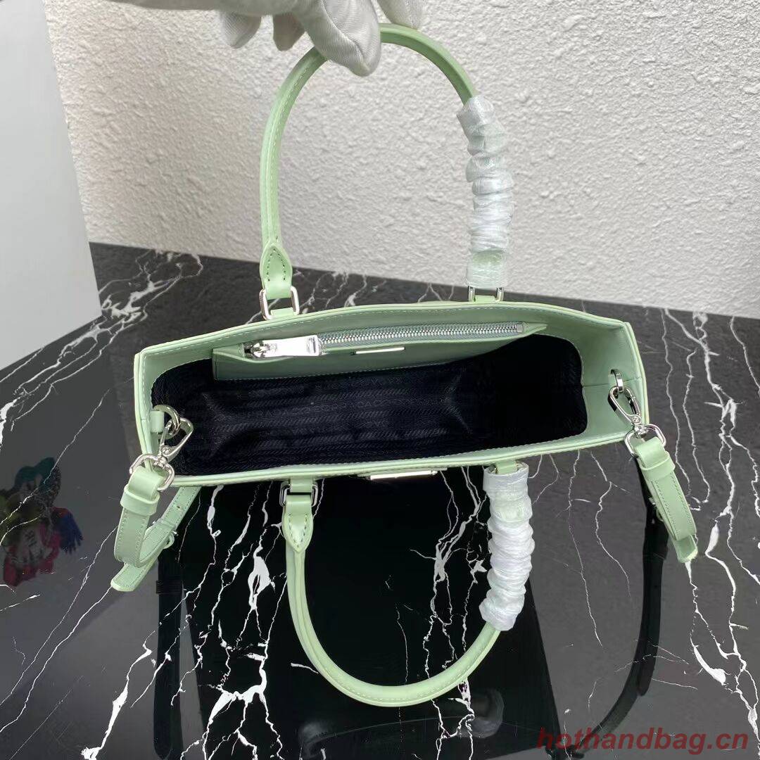 Prada brushed leather tote 1BA330 light green Prada brushed leather tote 1BA330 light green