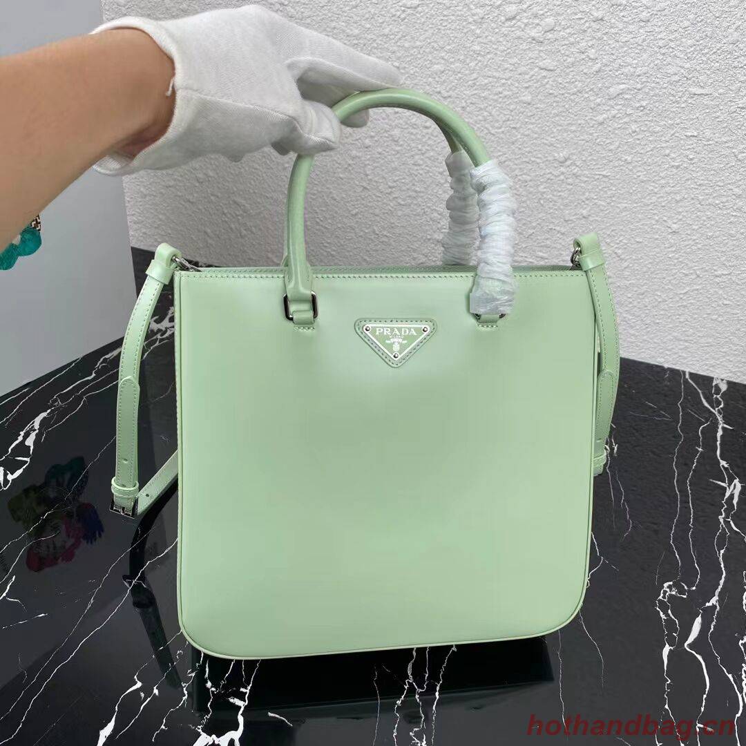 Prada brushed leather tote 1BA330 light green Prada brushed leather tote 1BA330 light green