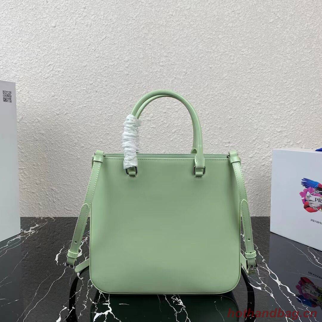 Prada brushed leather tote 1BA330 light green Prada brushed leather tote 1BA330 light green