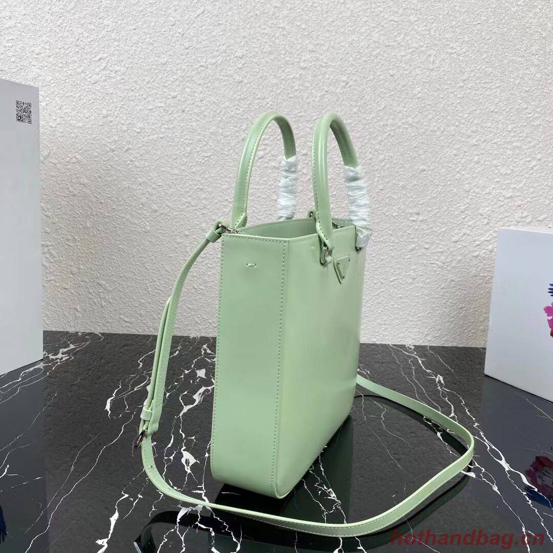 Prada brushed leather tote 1BA330 light green Prada brushed leather tote 1BA330 light green