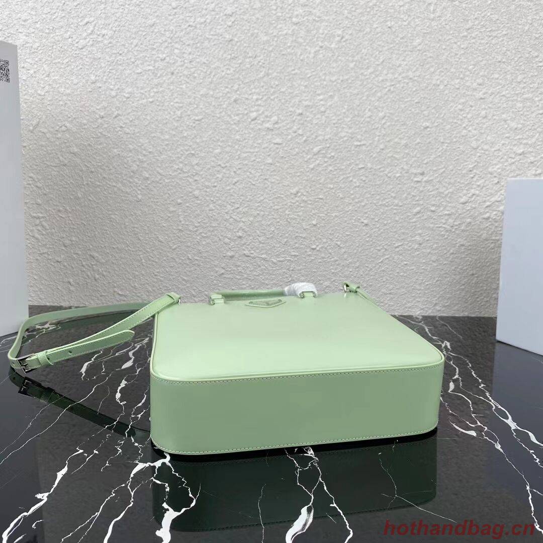 Prada brushed leather tote 1BA330 light green Prada brushed leather tote 1BA330 light green