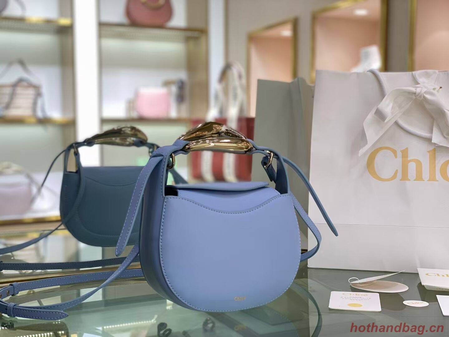 Chloe Original Calfskin Leather Bag 3S1350 sky blue Chloe Original Calfskin Leather Bag 3S1350 sky blue