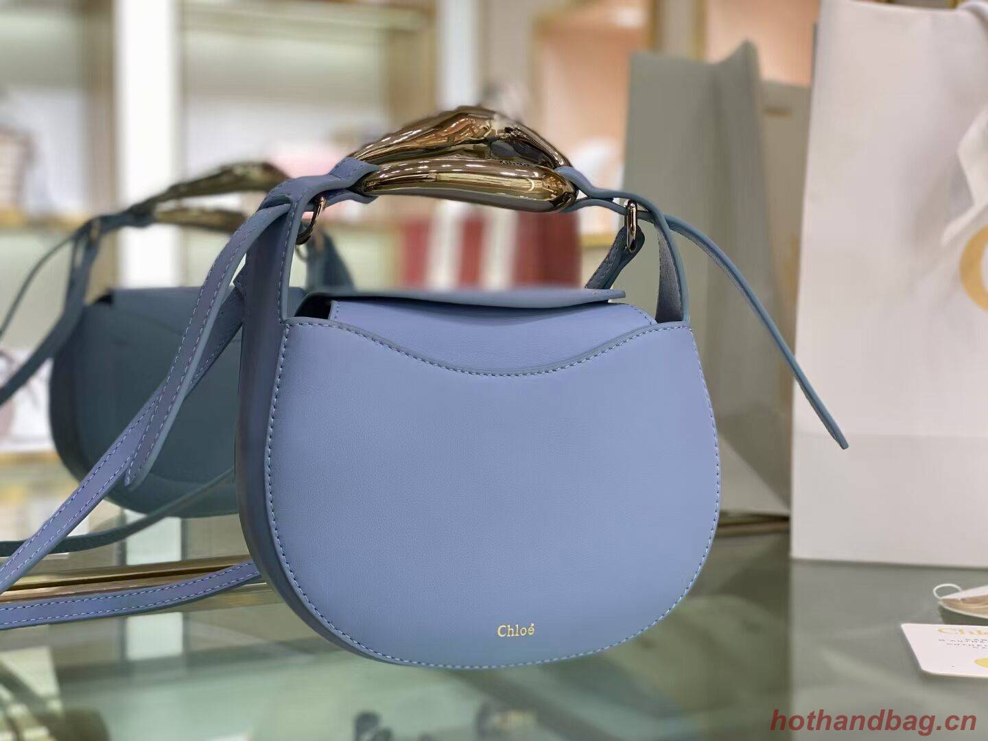 Chloe Original Calfskin Leather Bag 3S1350 sky blue Chloe Original Calfskin Leather Bag 3S1350 sky blue