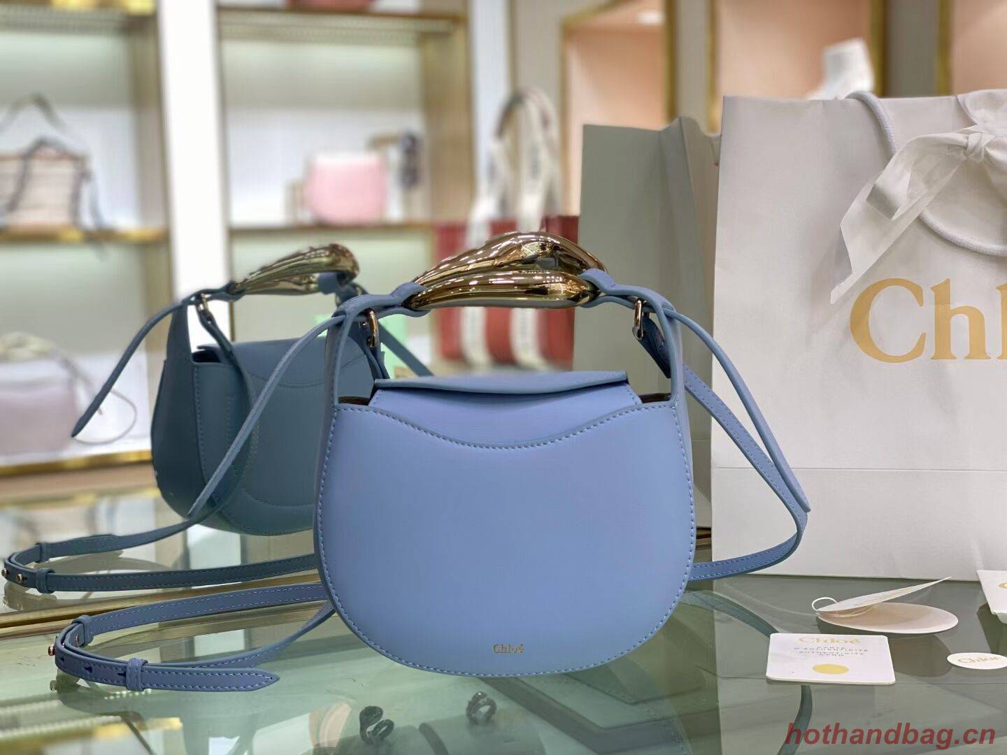 Chloe Original Calfskin Leather Bag 3S1350 sky blue Chloe Original Calfskin Leather Bag 3S1350 sky blue