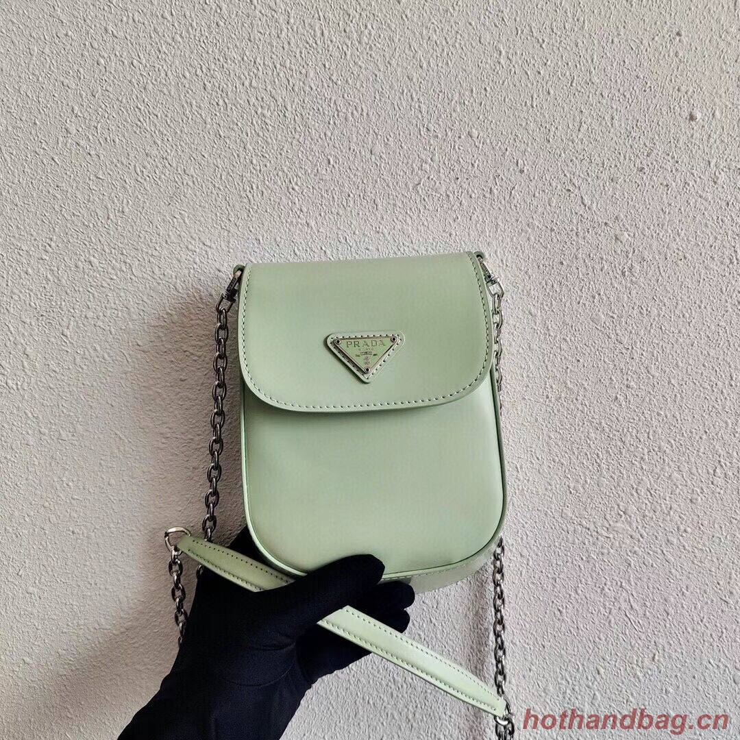 Prada Brushed leather mini-bag 1BH185 light green Prada Brushed leather mini-bag 1BH185 light green