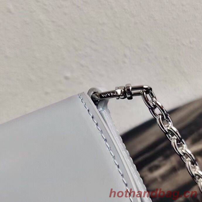 Prada Brushed leather mini-bag 1BH185 light grey Prada Brushed leather mini-bag 1BH185 light grey