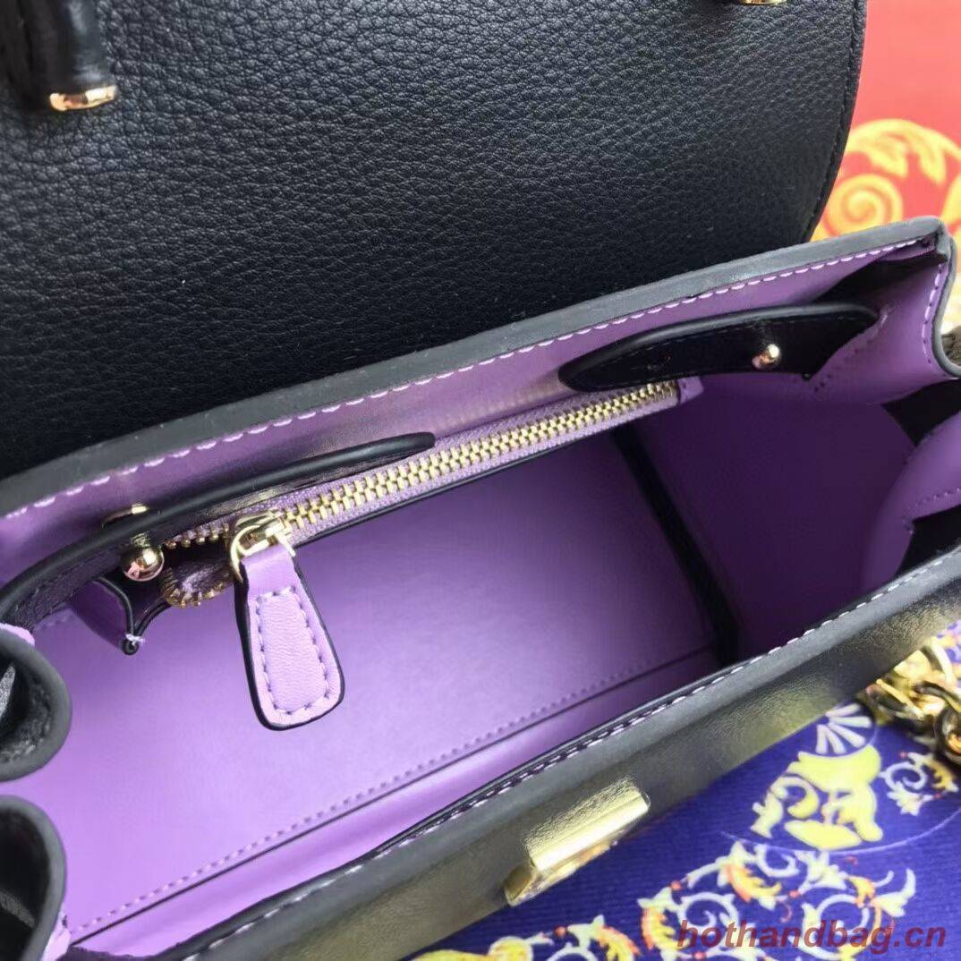 Versace Original Calfskin Leather Bag FS1040 black Versace Original Calfskin Leather Bag FS1040 black