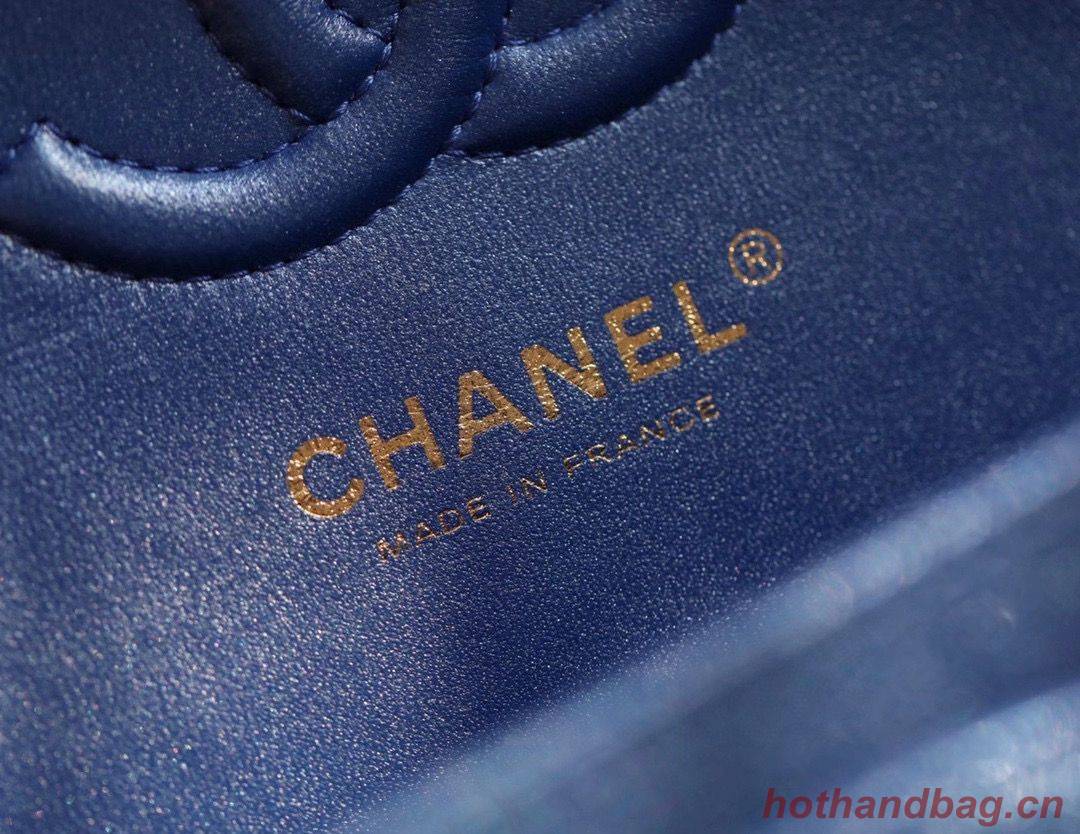 Chanel Small Classic Handbag Grained Calfskin Caviar & silver-Tone Metal A01113 Blue Chanel Small Classic Handbag Grained Calfskin Caviar & silver-Tone Metal A01113 Blue