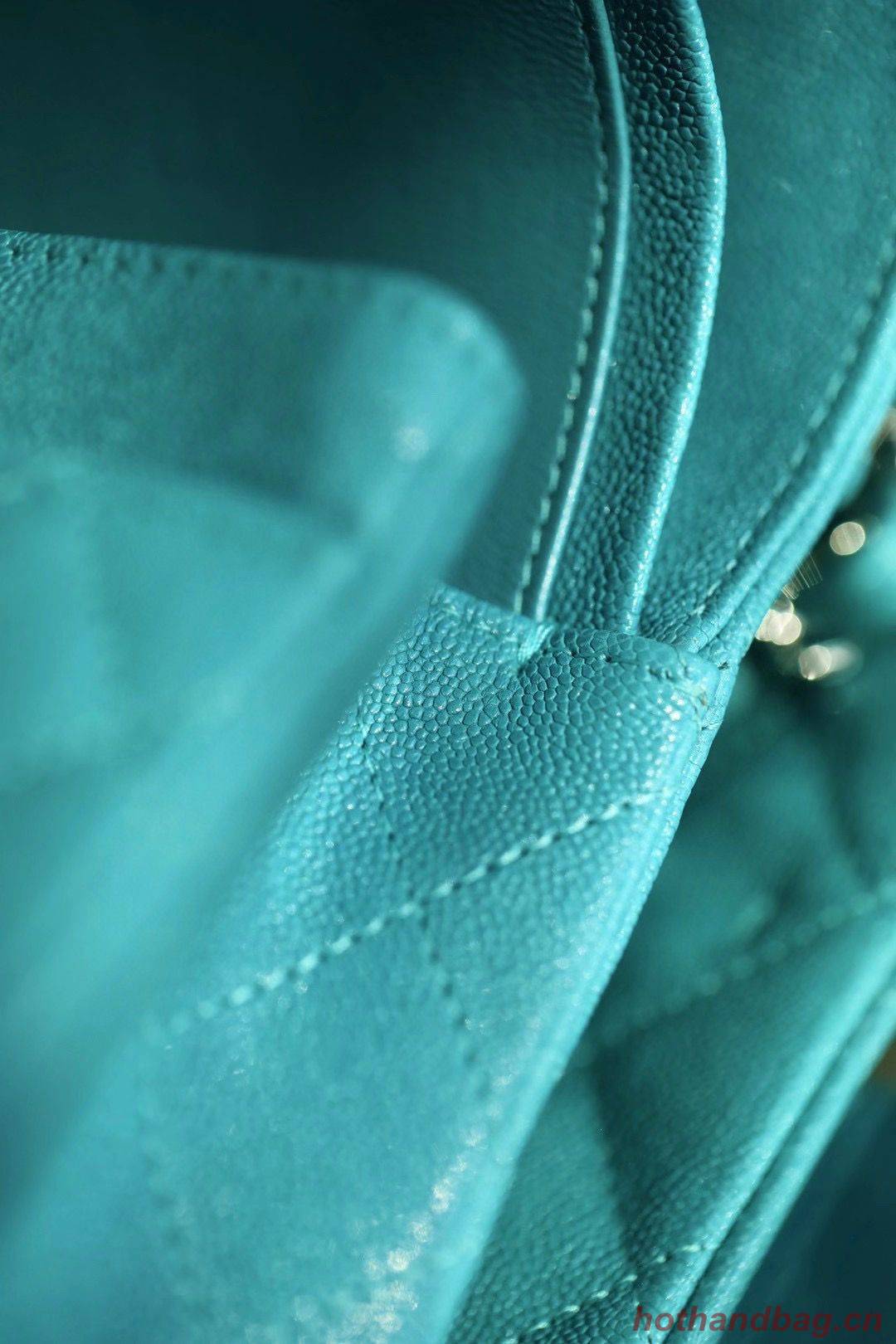 Chanel Small Classic Handbag Grained Calfskin Caviar & silver-Tone Metal A01113 Green Chanel Small Classic Handbag Grained Calfskin Caviar & silver-Tone Metal A01113 Green