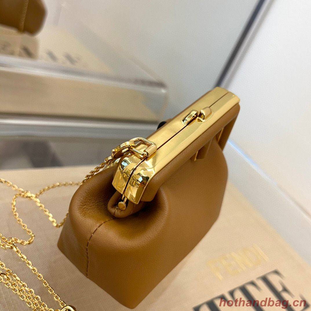 Fendi Original Leather Mini Clutch Bag 56831 Brown Fendi Original Leather Mini Clutch Bag 56831 Brown