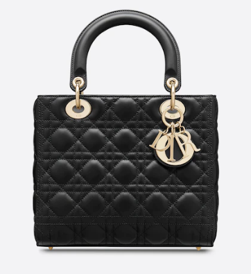 MEDIUM LADY DIOR BAG Black Cannage Lambskin M0565O MEDIUM LADY DIOR BAG Black Cannage Lambskin M0565O