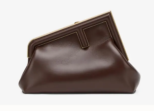 FENDI FIRST SMALL Dark brown leather bag 8BP129A FENDI FIRST SMALL Dark brown leather bag 8BP129A