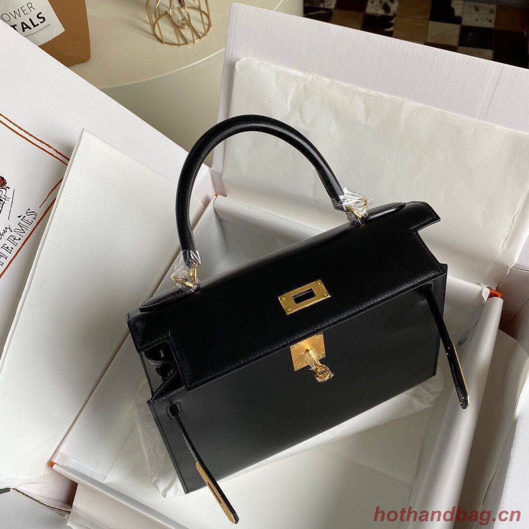 Hermes Kelly 28cm Shoulder Bags Smooth Leather KL28 Black Hermes Kelly 28cm Shoulder Bags Smooth Leather KL28 Black