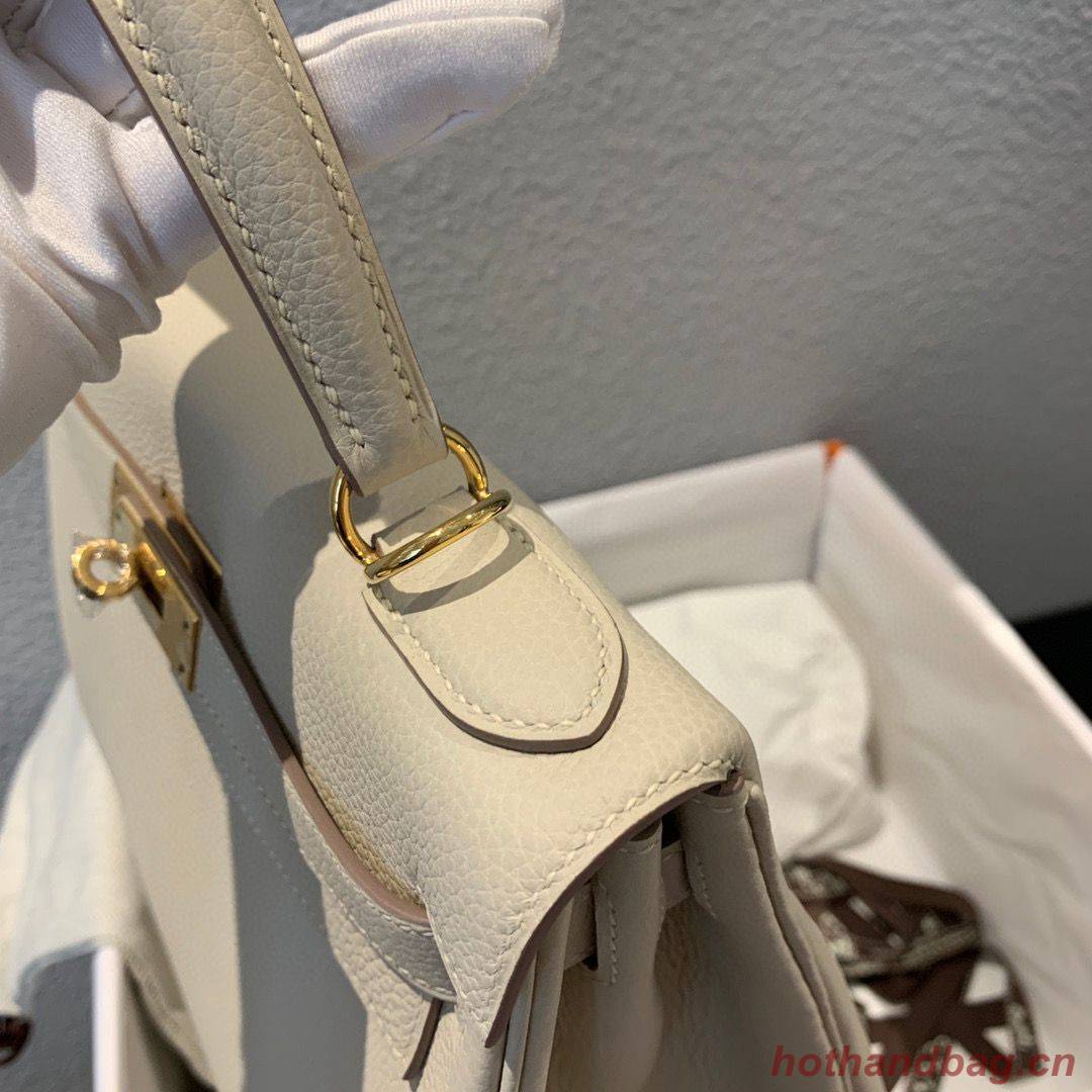 Hermes Kelly 28cm Shoulder Bags Togo Leather KL28 Cream Hermes Kelly 28cm Shoulder Bags Togo Leather KL28 Cream