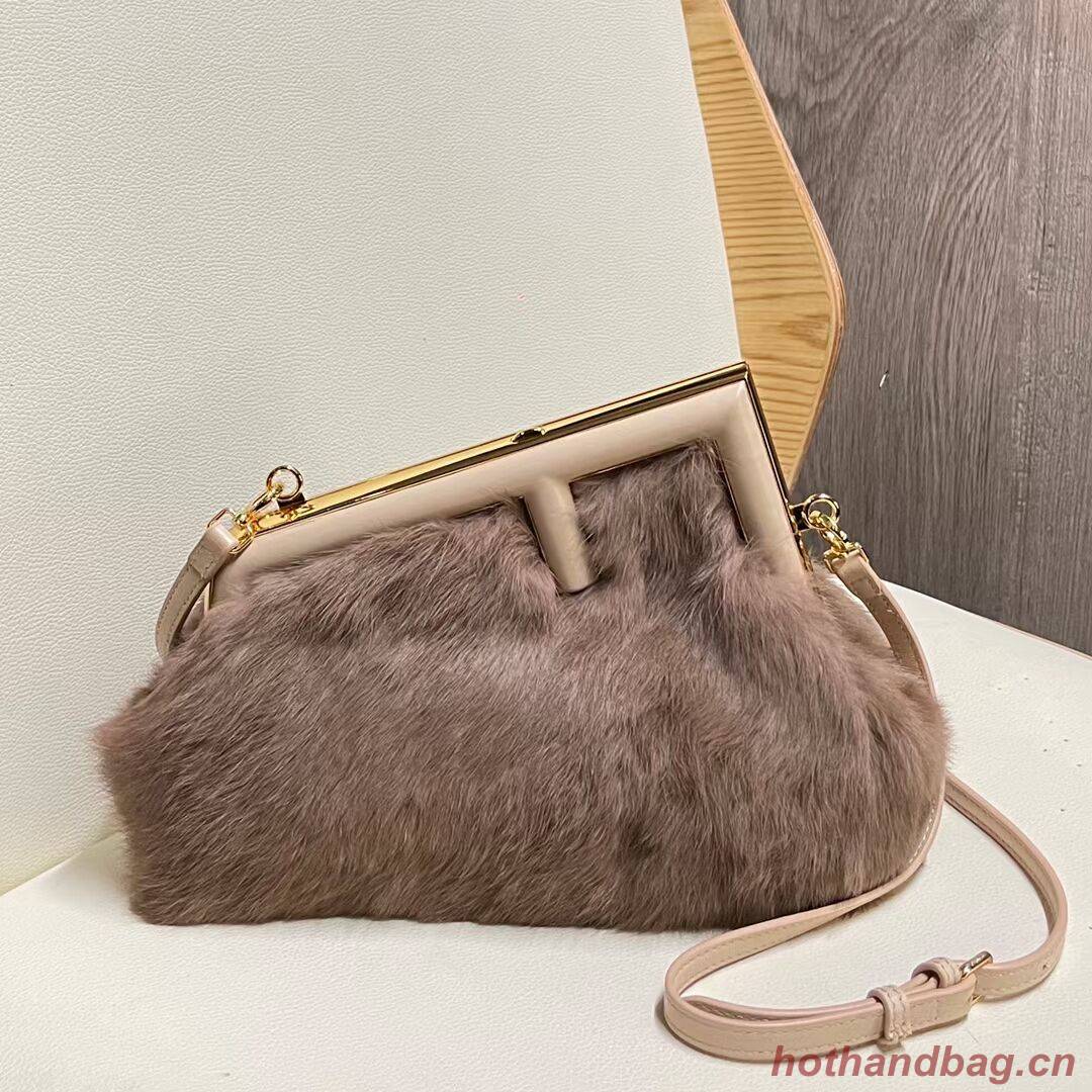 FENDI FIRST SMALL mink bag 8BP129A grey FENDI FIRST SMALL mink bag 8BP129A grey