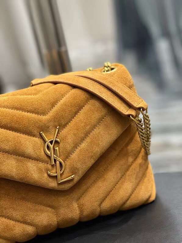 Yves Saint Laurent LOULOU MEDIUM BAG IN Y-QUILTED SUEDE Y94699 CINNAMON Yves Saint Laurent LOULOU MEDIUM BAG IN Y-QUILTED SUEDE Y94699 CINNAMON