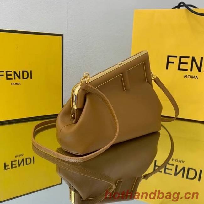 FENDI FIRST SMALL leather bag 8BP129A caramel FENDI FIRST SMALL leather bag 8BP129A caramel