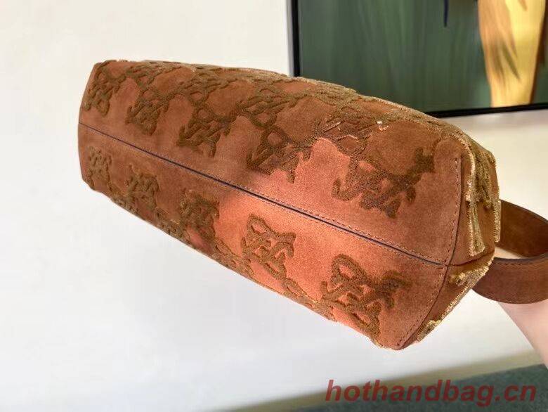 FENDI FIRST MEDIUM suede bag 8BP127A Brown FENDI FIRST MEDIUM suede bag 8BP127A Brown