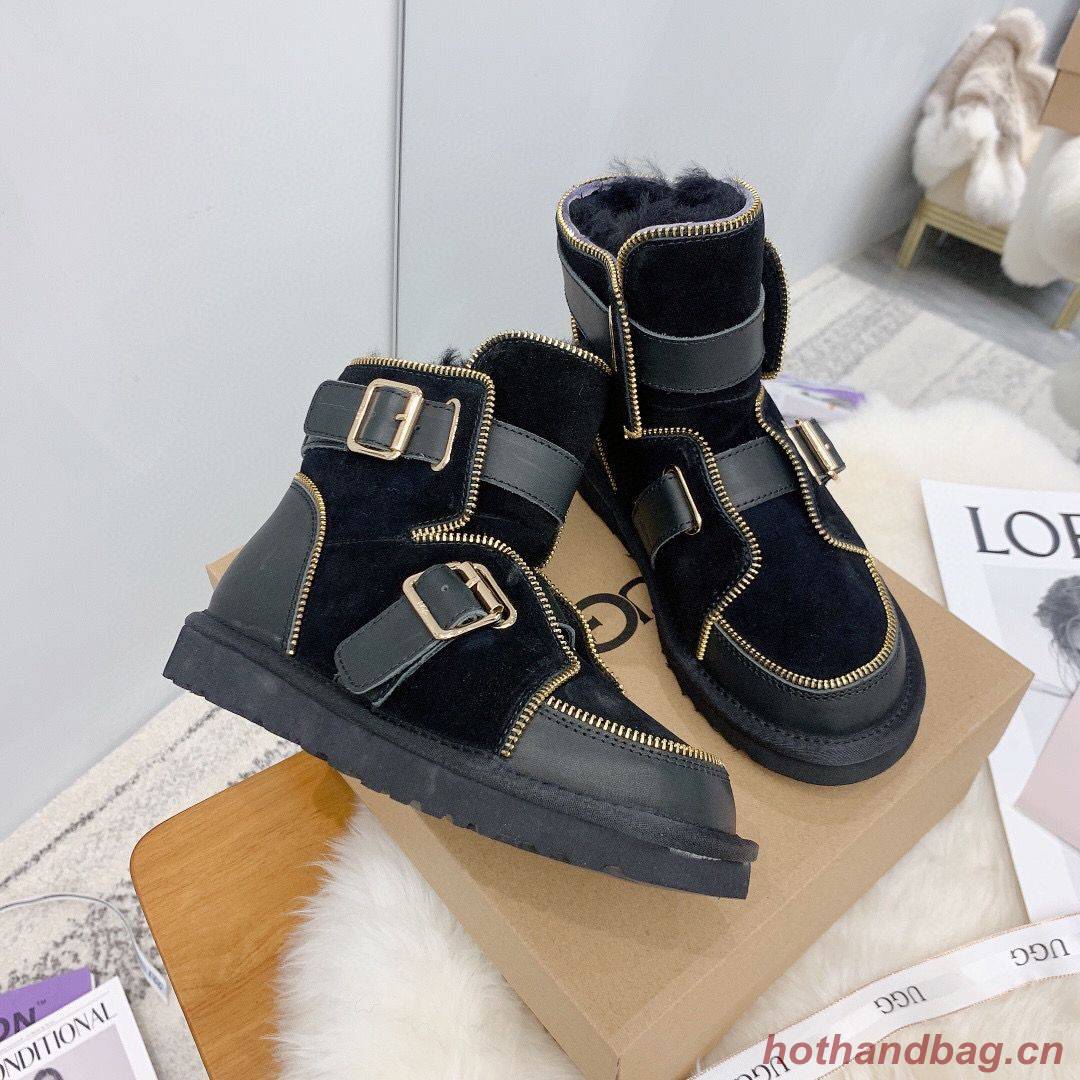 UGG Locomotive Boots Original Leather Full Wool Shoes UGG10360 Black UGG Locomotive Boots Original Leather Full Wool Shoes UGG10360 Black
