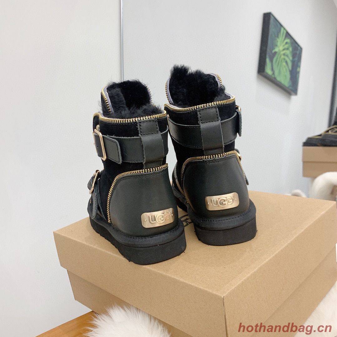 UGG Locomotive Boots Original Leather Full Wool Shoes UGG10360 Black UGG Locomotive Boots Original Leather Full Wool Shoes UGG10360 Black