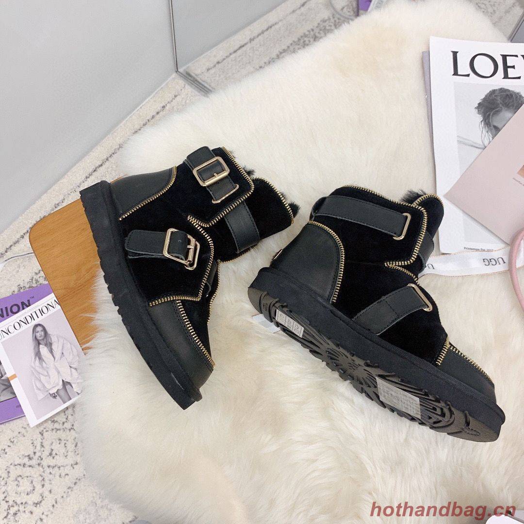 UGG Locomotive Boots Original Leather Full Wool Shoes UGG10360 Black UGG Locomotive Boots Original Leather Full Wool Shoes UGG10360 Black