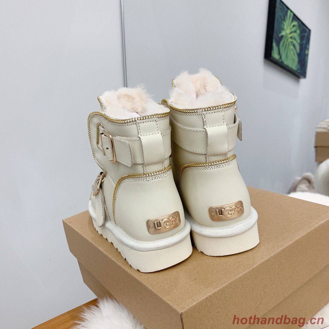 UGG Locomotive Boots Original Leather Full Wool Shoes UGG10360 White UGG Locomotive Boots Original Leather Full Wool Shoes UGG10360 White