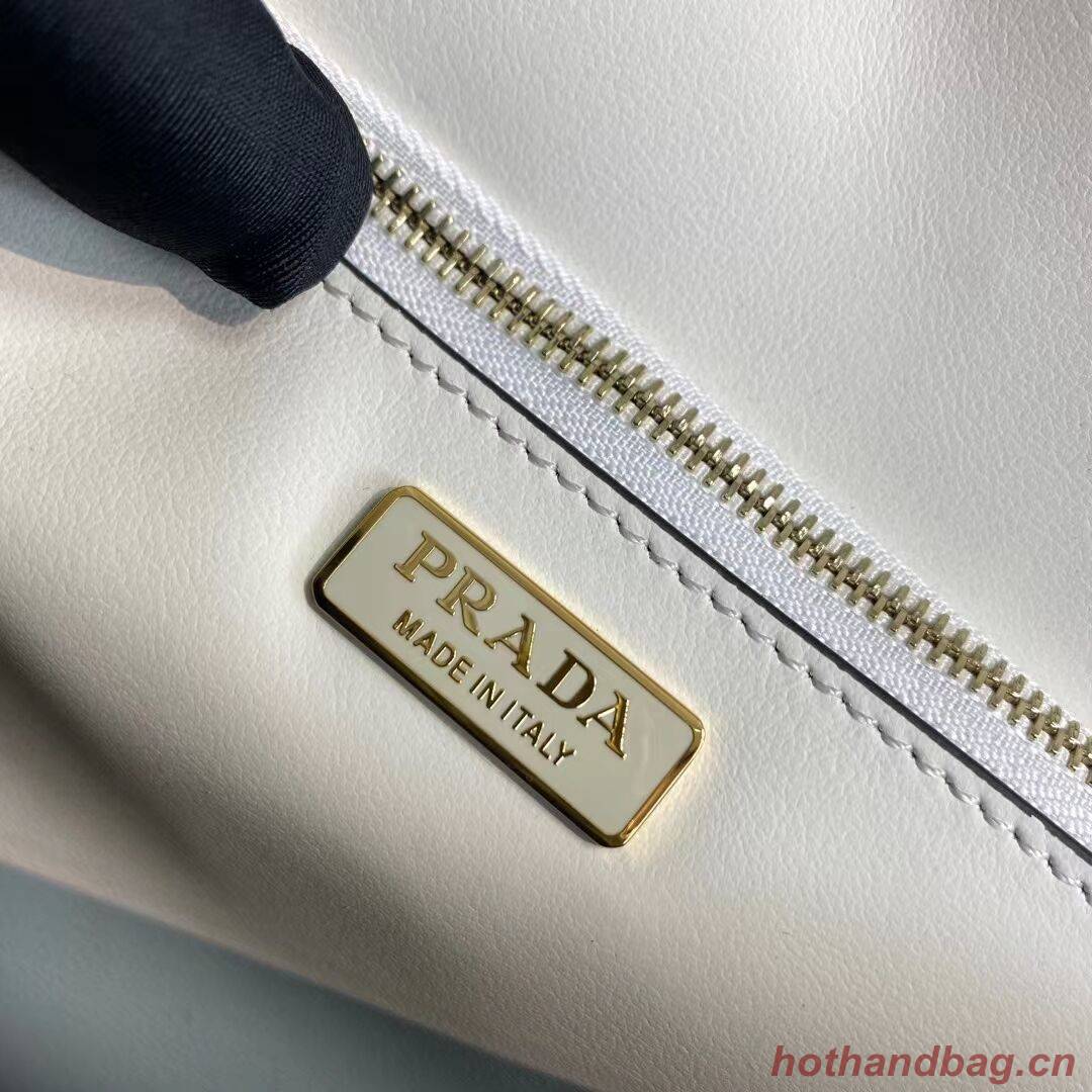 Prada Saffiano leather Identity shoulder bag 1BM318 white Prada Saffiano leather Identity shoulder bag 1BM318 white