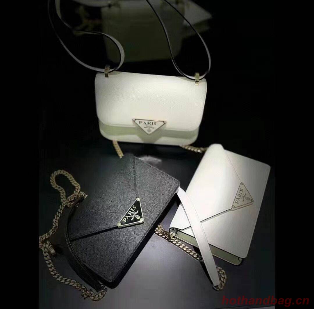 Prada Saffiano leather Identity shoulder bag 1BN320 black Prada Saffiano leather Identity shoulder bag 1BN320 black