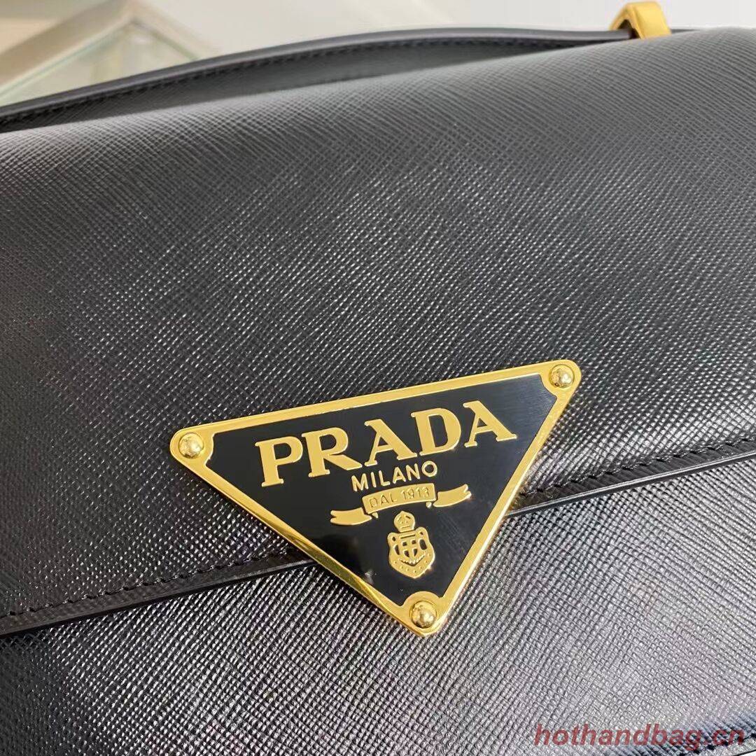 Prada Saffiano leather Identity shoulder bag 1BN320 black Prada Saffiano leather Identity shoulder bag 1BN320 black