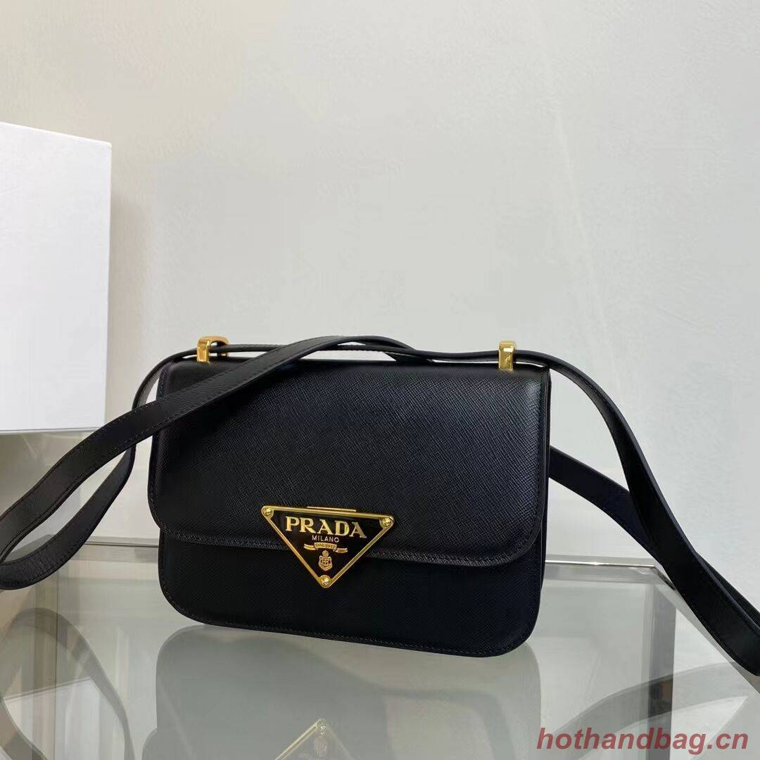 Prada Saffiano leather Identity shoulder bag 1BN320 black Prada Saffiano leather Identity shoulder bag 1BN320 black