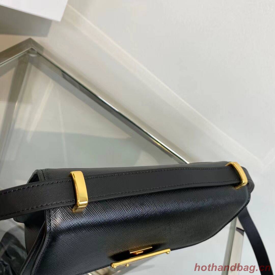 Prada Saffiano leather Identity shoulder bag 1BN320 black Prada Saffiano leather Identity shoulder bag 1BN320 black
